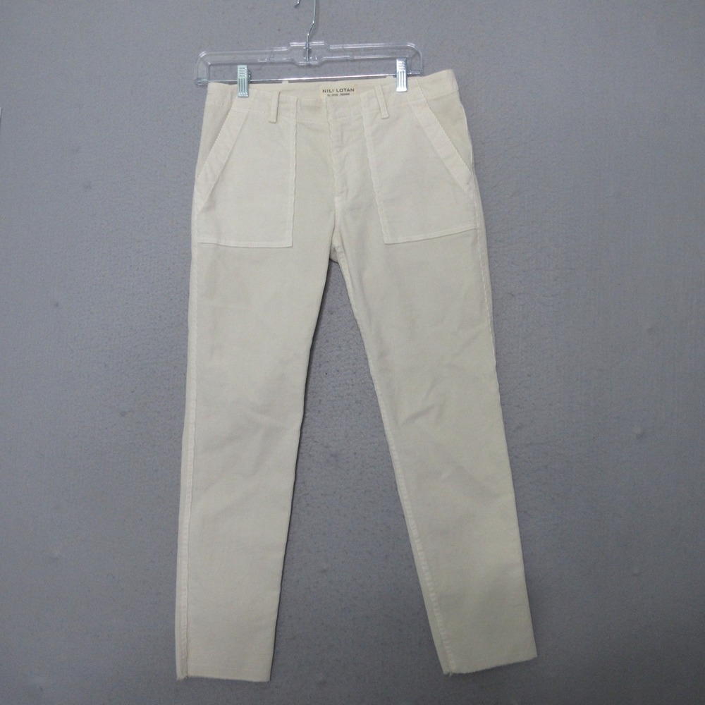 Nili Lotan Pants 2 Corduroy Utility Raw‎ Hem Quiet Luxury Raw Hem Made in USA